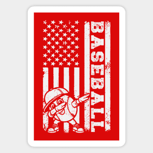 Baseball American Flag Magnet